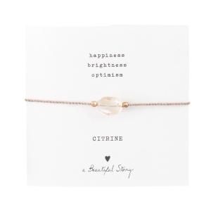 Edelsteen Kaart Citrien goud armband